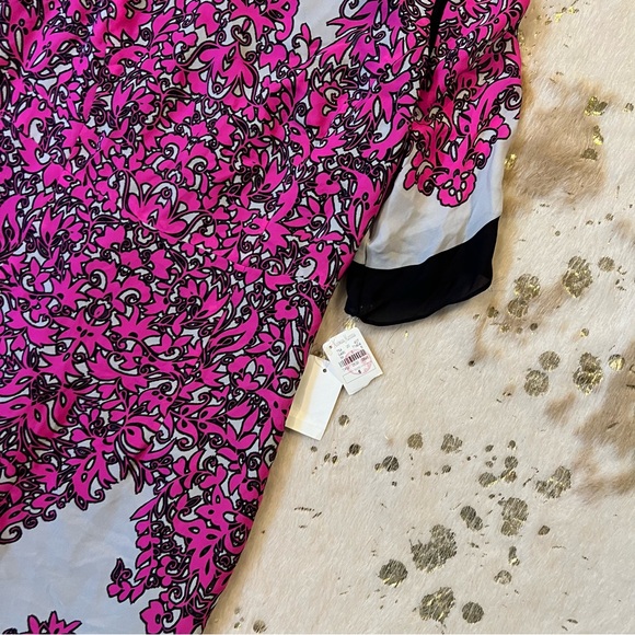 NWT MILLY 6 Dress Bergdorf Goodman Exclusive 100% Silk Short Sleeve - Picture 8 of 11